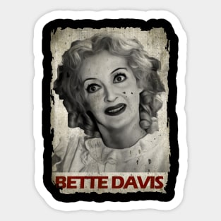 Bette Davis Scary Eyes Sticker